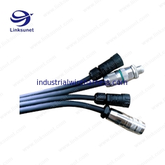 China Conector M12 cinzento e multi composto - processamento feito sob encomenda das cablagens do cabo liso da fibra fornecedor