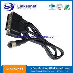 China M8 / 12 - 4 Pin plástico fêmea UL94 do sub 37 do chicote de fios D do fio do PIN - multi cores V0 fornecedor