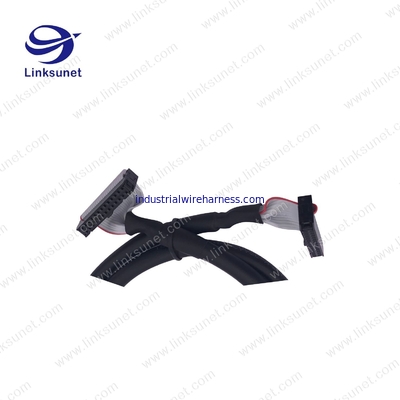 UL2651-28AWG 1.27mm black pvc Round Flat cable wiring harness