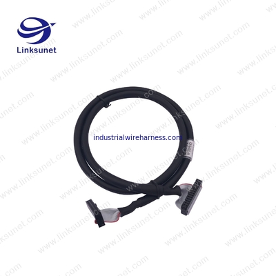 UL2651-28AWG 1.27mm black pvc Round Flat cable wiring harness