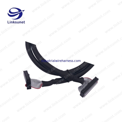 UL2651-28AWG 1.27mm black pvc Round Flat cable wiring harness