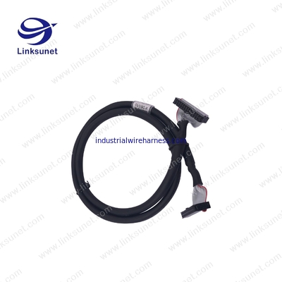 UL2651-28AWG 1.27mm black pvc Round Flat cable wiring harness